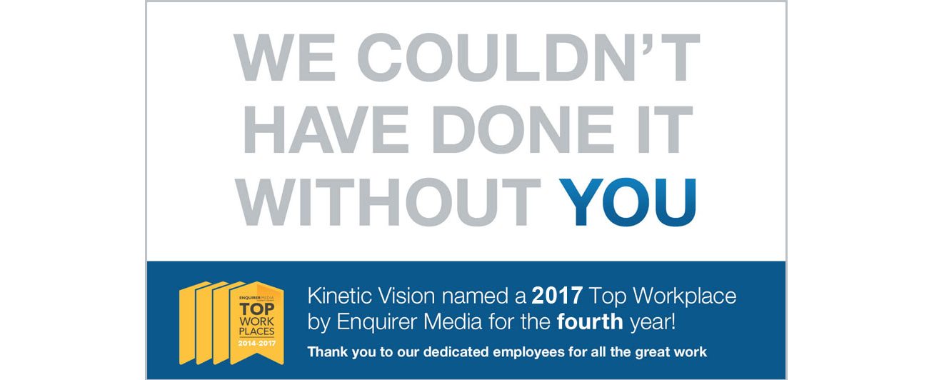 Kinetic Vision voted a top workplace