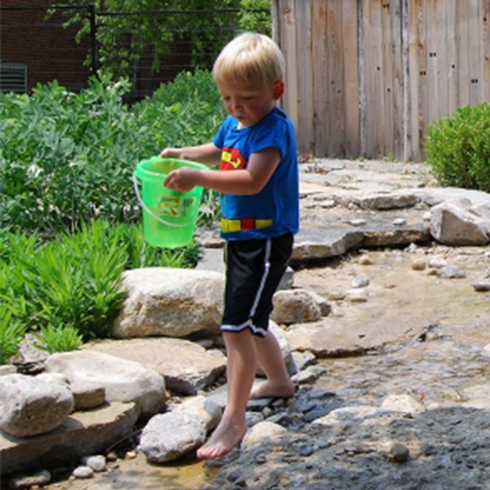 Child playing for PlayScapes App development